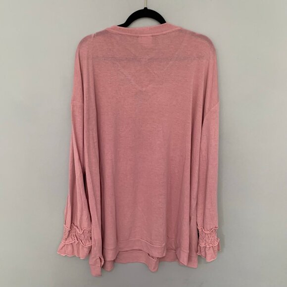 NEW Suzanne Betro pale pink cross front detail stretch long sleeve pullover top - Picture 7 of 10